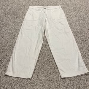 Levi's Utility Twill Pants Sz 31 White Casual Inseam 26 Wide Leg Classic